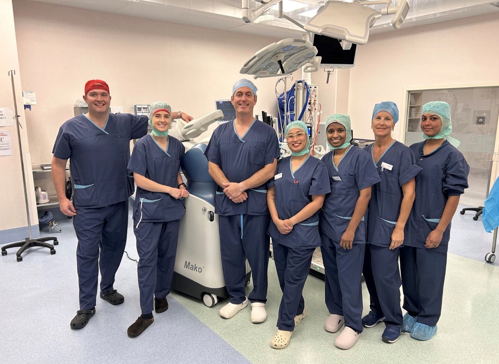Mako Robotic Arm Assisted Technology Robot - first knee replacement surgery at Ormiston Hospital & Healthcare