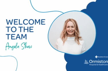 Welcome to the team Angela Shaw - with a headshot of the ormiston hospital and healthcare new CEO