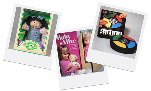 Chances are if you played with any of these as a child, it's time for a colonoscopy featuring polaroid images of cabbage patch dolls & other '80s toys